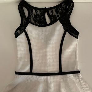 Bcx lace peplum top xxs